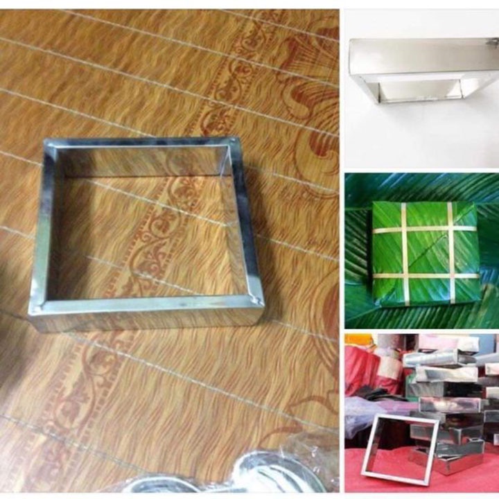Khuôn Bánh Chưng Inox, Khuôn Gói Bánh Trưng Vuông Inox Siêu Bền