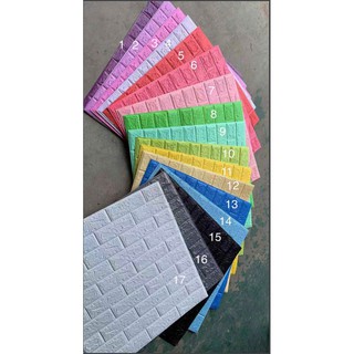 Xốp dán tường Giả gạch 3D Khổ Lớn 70x77cm đủ màu loại 1