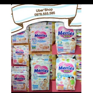 Bỉm Merris Jumbo thêm miếng sz M 64 quần