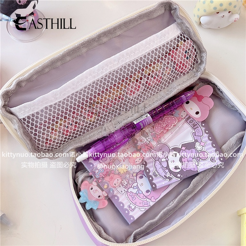 Bóp Viết Khóa Kéo Đôi MyMelody Cinnamoroll Kuromi Trong Suốt Hoạt Hình Dễ Thương Làm Quà Tặng Cho Bạn Gái Mymi