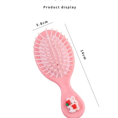 Lược Chải Tóc Xoăn Matxa Da Đầu Đính Charm Dễ Thương