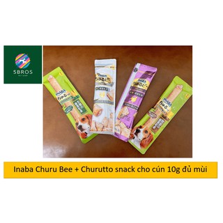[Quận 5] - Inaba Churu Bee & Churutto snack giòn chứa sốt bánh thưởng cho cún thanh 10g