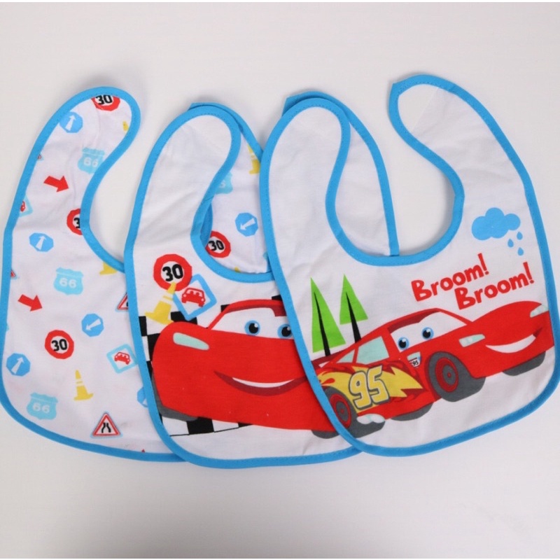 Set 3 yếm ăn dặm Disney baby cotton có chống thấm xuất dư cho bé trai bé gái onweb ~13$
