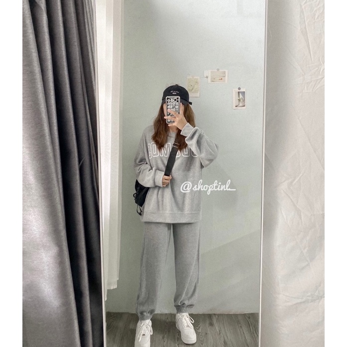 Set quần áo COSMOS loại 1 nỉ tăm [FREESHIP] Bộ nỉ áo dài tay quần jogger vải nỉ tăm form rộng | BigBuy360 - bigbuy360.vn