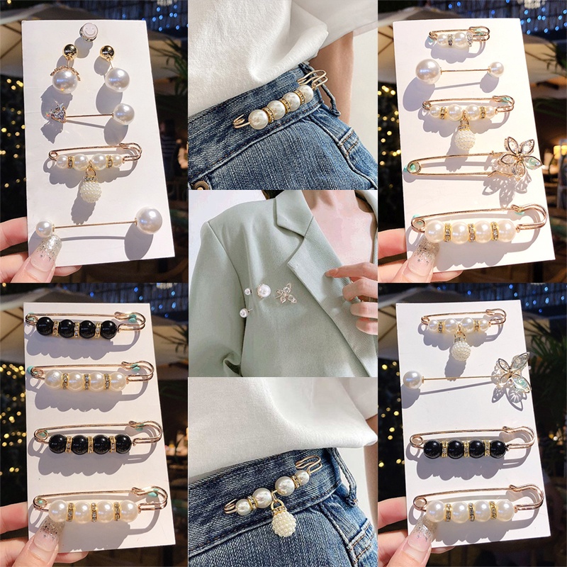 Ghim cài đính hạt ngọc trai giả thời trang sang trọng