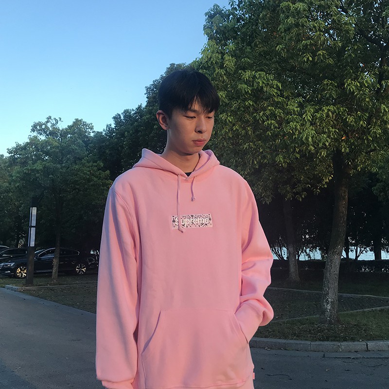 ⚡️[CHỈ 1 NGÀY] - Áo hoodie Supreme Bandana Box logo Pink mirror quality cao cấp full tag túi, áo hoodie supreme