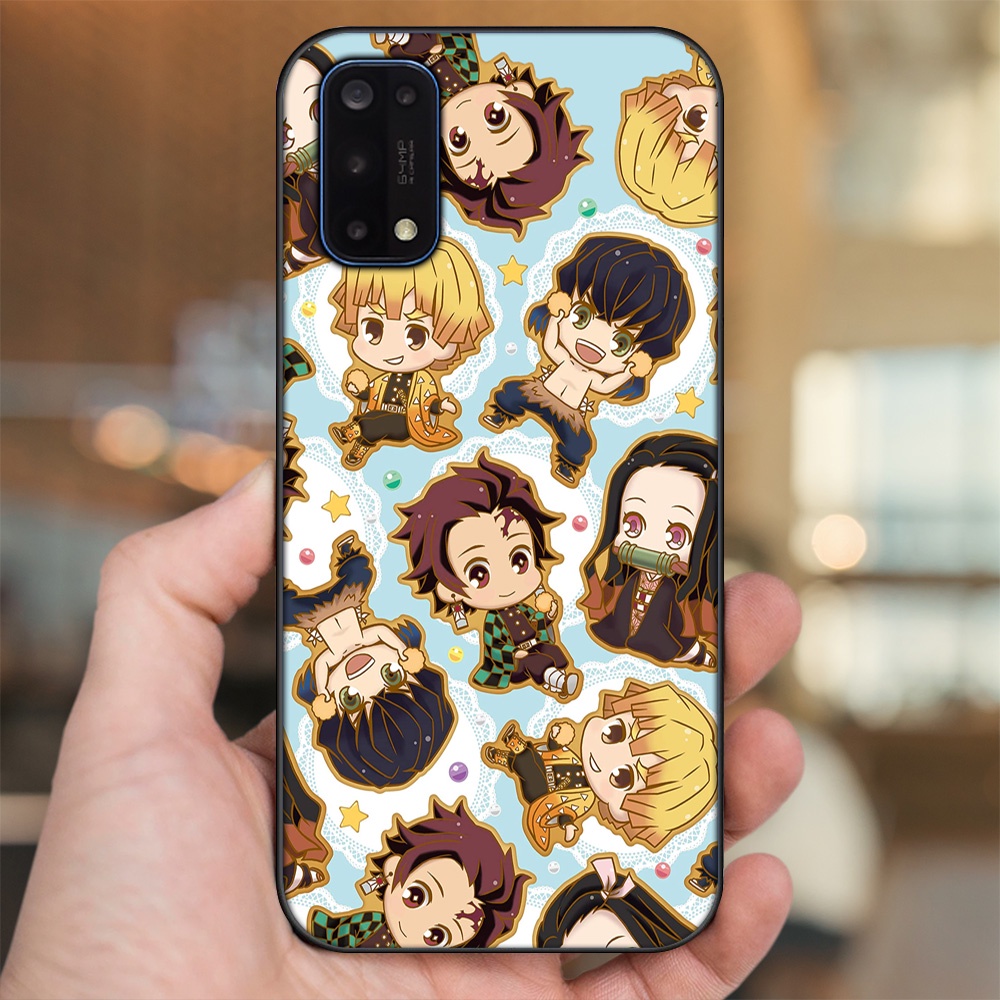 Ốp lưng Realme 7 Pro viền đen in hình Zenitsu Kimetsu no Yaiba