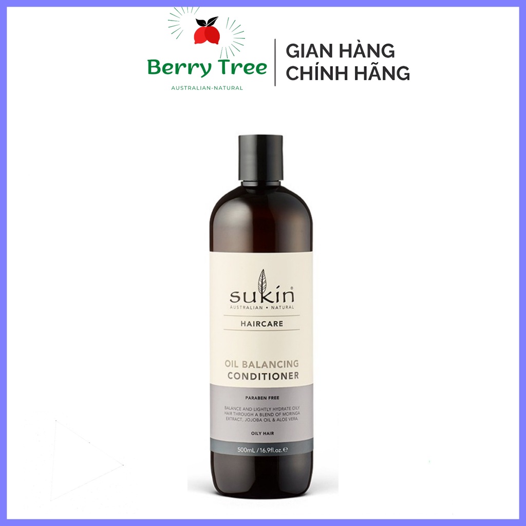 Dầu xả kiềm dầu Sukin Oil Balancing Conditioner 500ml (BR)