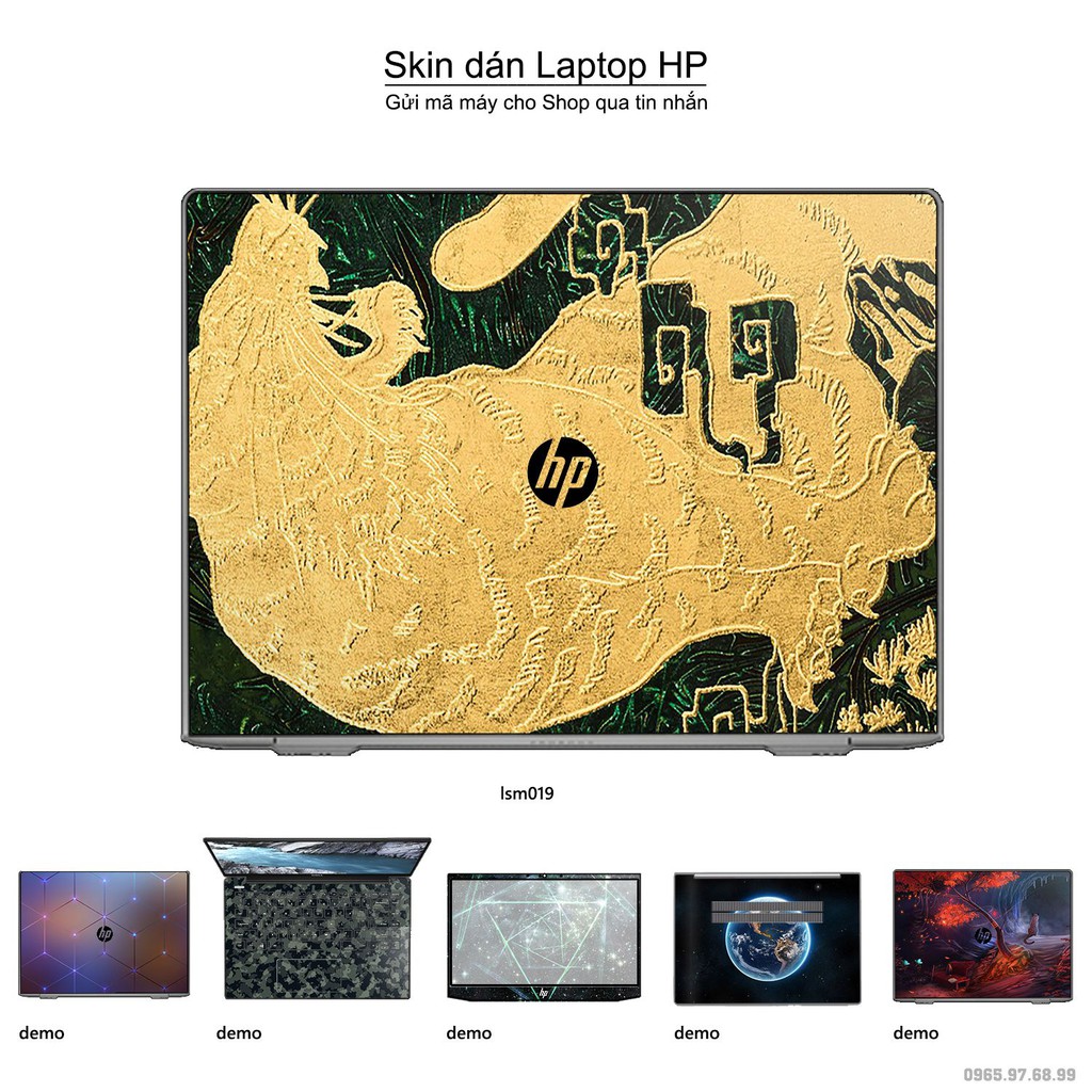 Skin dán Laptop HP in hình Hổ Toạ Sơn - lsm019 (inbox mã máy cho Shop)