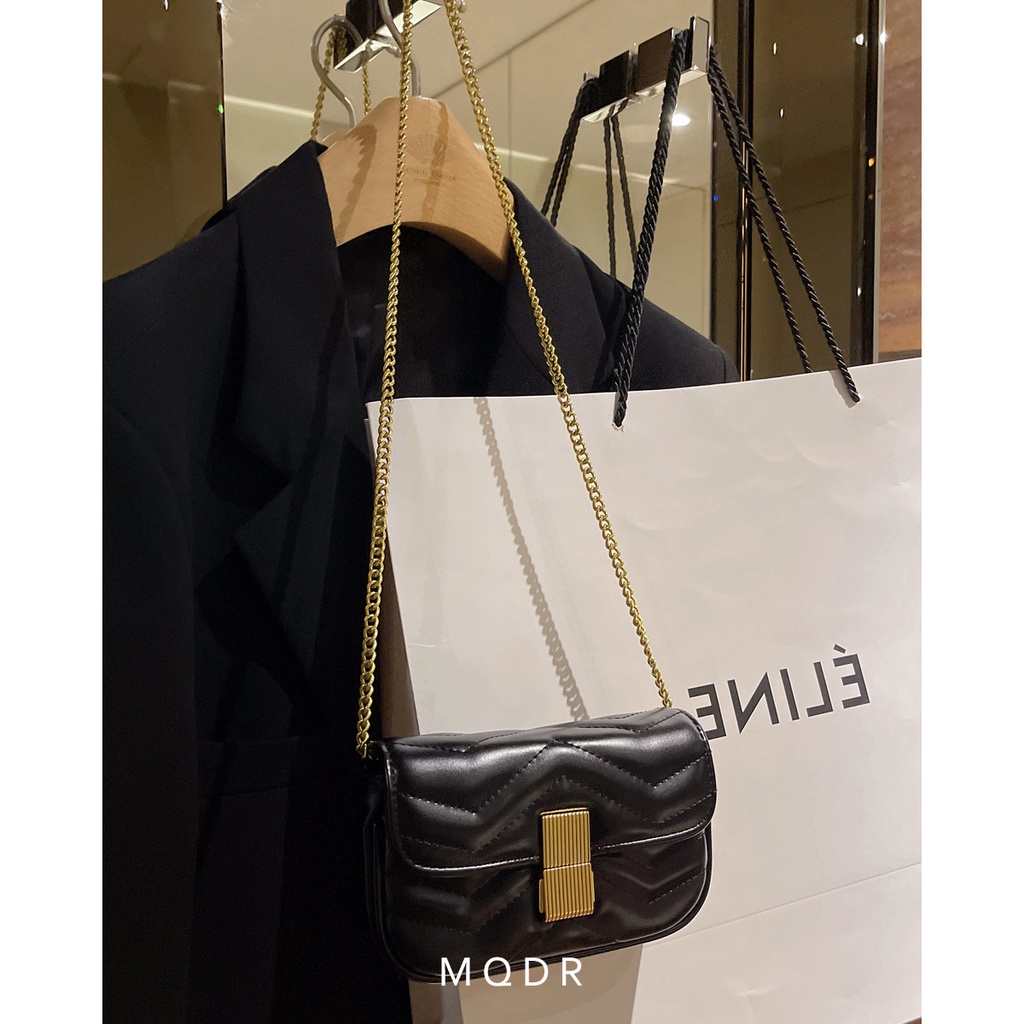 Túi Xách Dây Xích Đeo Vai Có Khóa Cài Nhỏ Nhắn Xinh Xắn