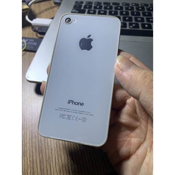 Nắp lưng iphone 4 màu trắng tháo máy | BigBuy360 - bigbuy360.vn