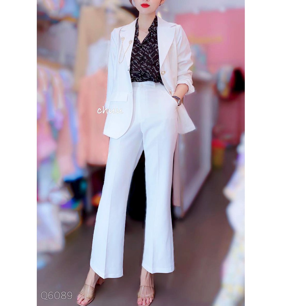 Quần tây ống loe nữ cạp cao 6 Size CHUU Q6089 | BigBuy360 - bigbuy360.vn