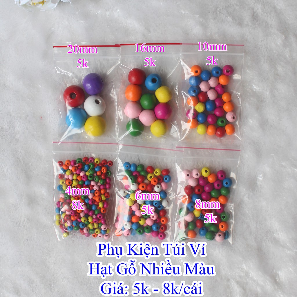 Hạt gỗ nhiều màu