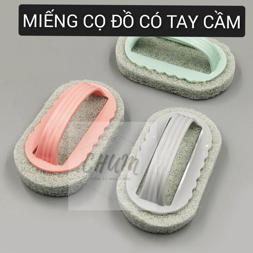 miếng cọ rửa nhà bếp có tay cầm tiện lợi chumdecor