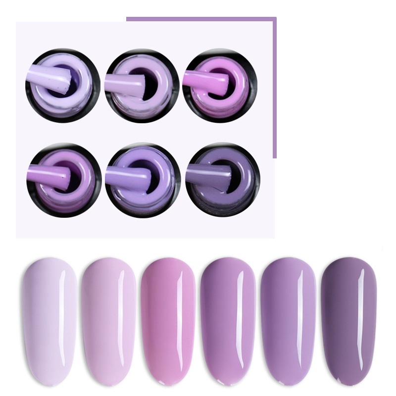 Sơn gel AS dùng máy hơ móng tay tone màu tím nhẹ nhàng mã XY mã 15ml