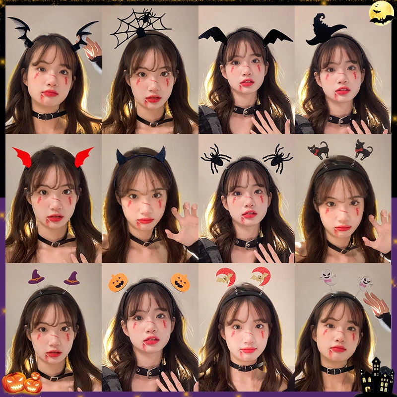 1 Băng Đô Cài Tóc Hình Nón Phù Thủy Hóa Trang Halloween