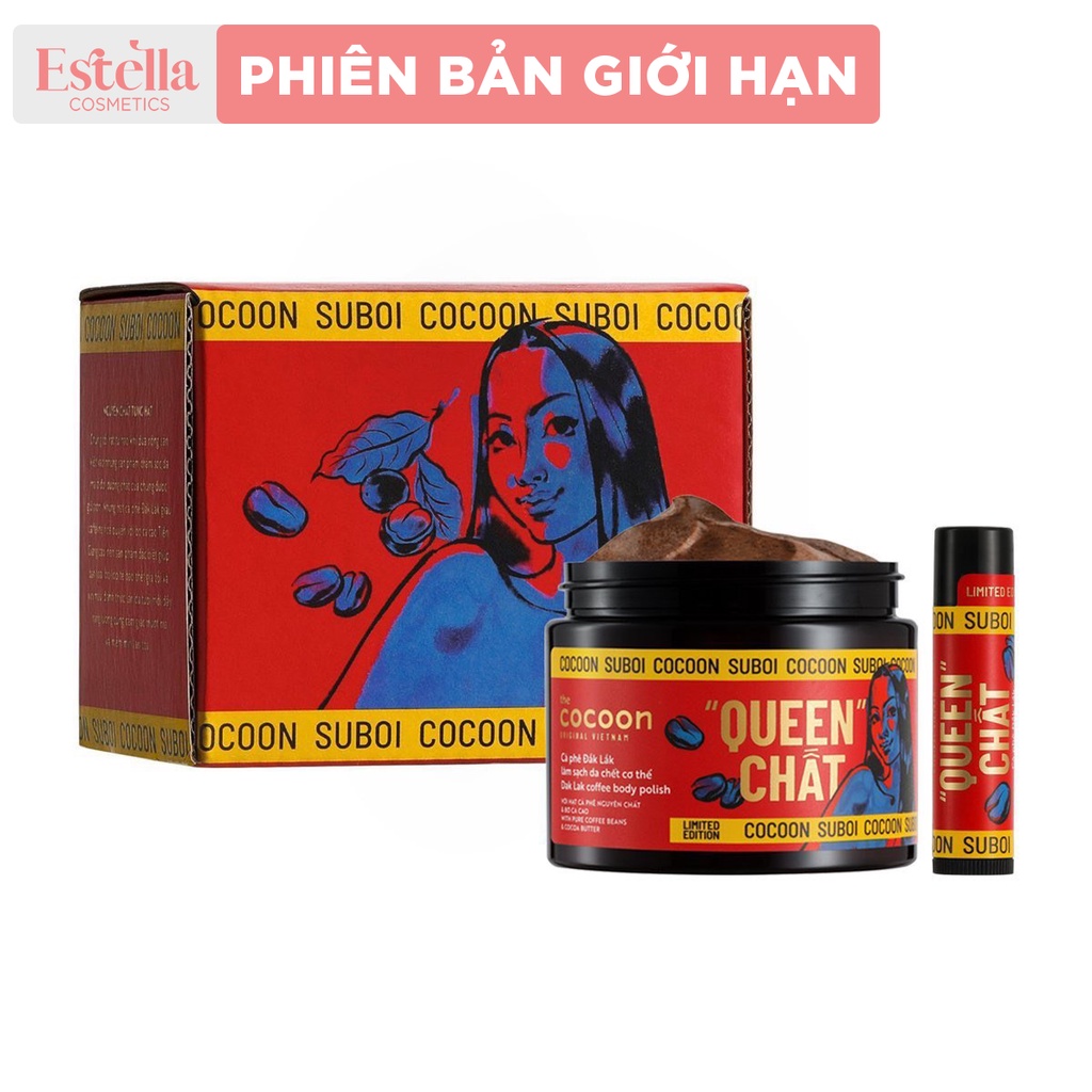 [Cocoon x Suboi x Queen Chất] Bộ Sản Phẩm Tẩy Tế Bào Chết Môi Và Toàn Thân Chiết Xuất Cà Phê Đăk Lăk The Cocoon