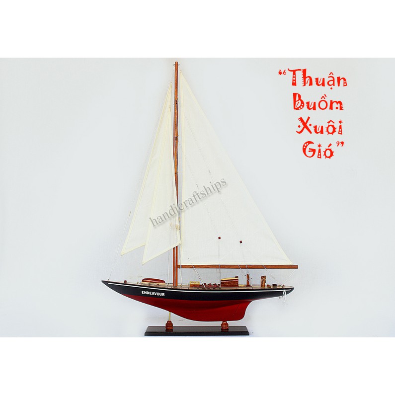 Mô hình du thuyền Endeavour (Đỏ - Đen) 50cm