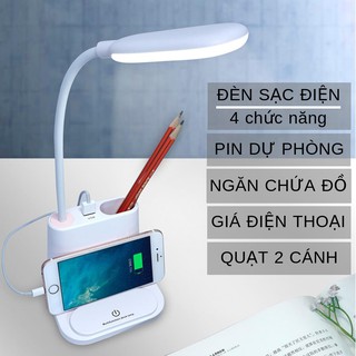 Đèn bàn điện kiêm dự phòng có giá để điện thoại 36014