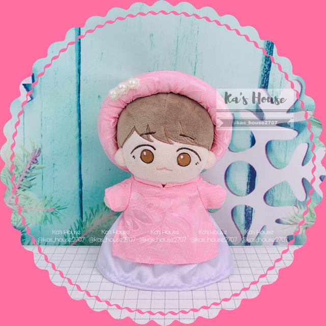 {15cm-20cm} CÓ SẴN - Áo dài Tết (váy), outfit cho doll