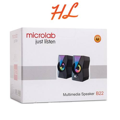 Loa Vi Tính Mini Microlab B22 2.0 cho Laptop,PC - Bảo Hành 1 Năm Chính Hãng - Hưng Long PC