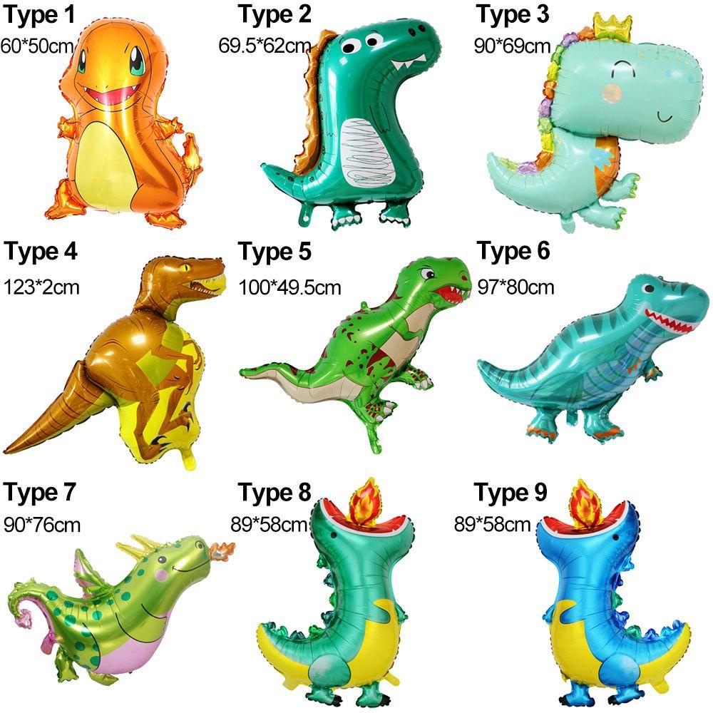 Bong Bóng Lá Nhôm Chủ Đề Khủng Long Đáng Yêu Trang Trí Nhà Cửa