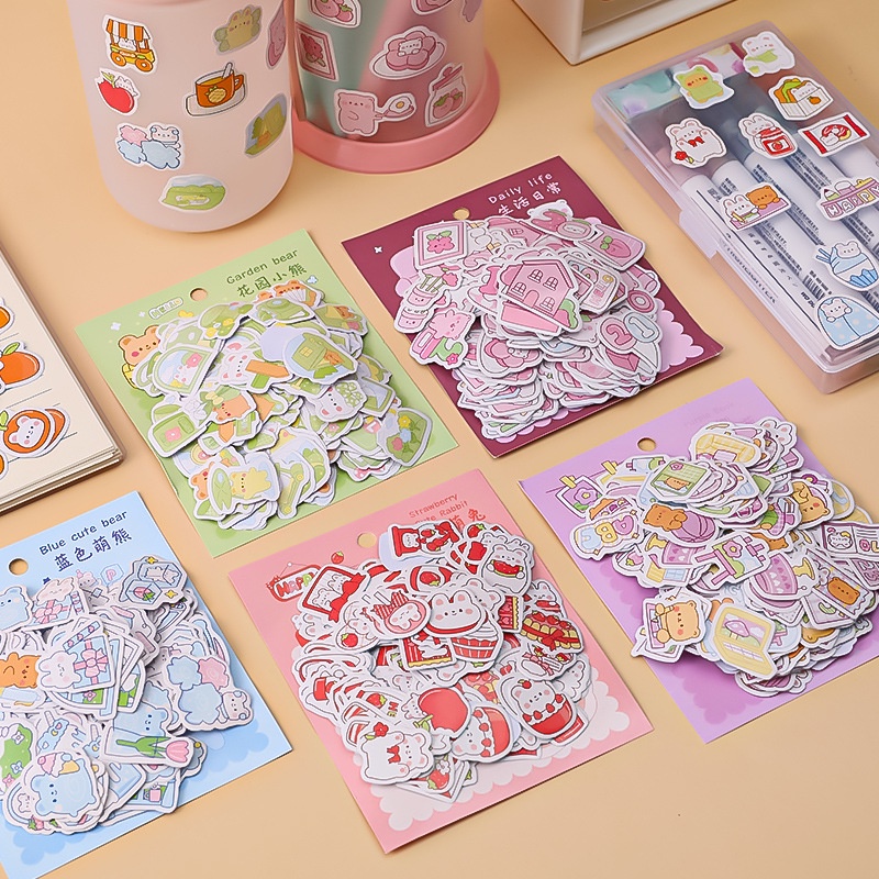 Combo 200 miếng sticker mini xinh xắn cute nhiều chủ đề - có lẻ 100 miếng sticker