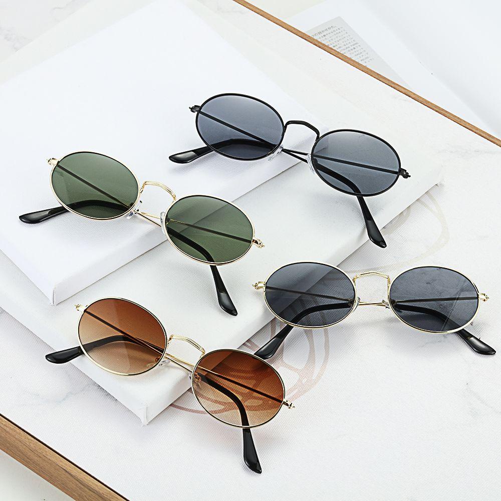 Kính Mát Gọng Oval Kim Loại Thời Trang Vintage