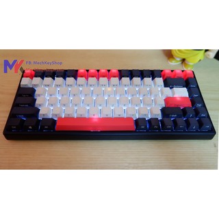 Bàn phím cơ mini không dây Keycool KC84 - Keycap PBT Ninja, Led Trắng, Switch Gateron Black [MKSHOP]