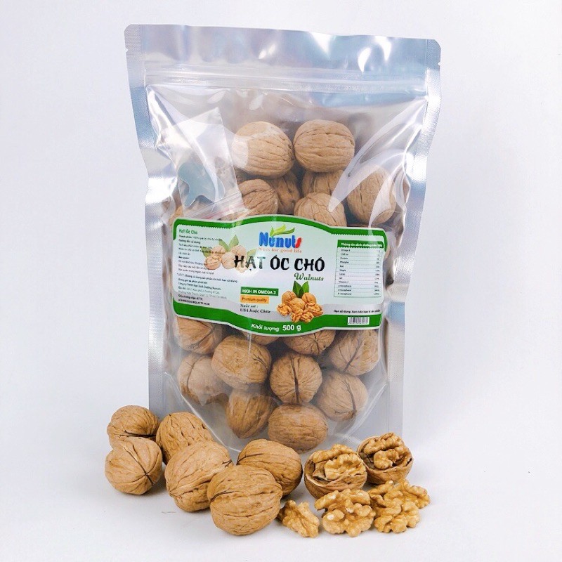 500g Hạt óc chó CÒN VỎ Mỹ (VÀNG), tặng kèm khạy tách vỏ Nunuts, hạt óc chó hữu cơ tốt cho bà bầu.