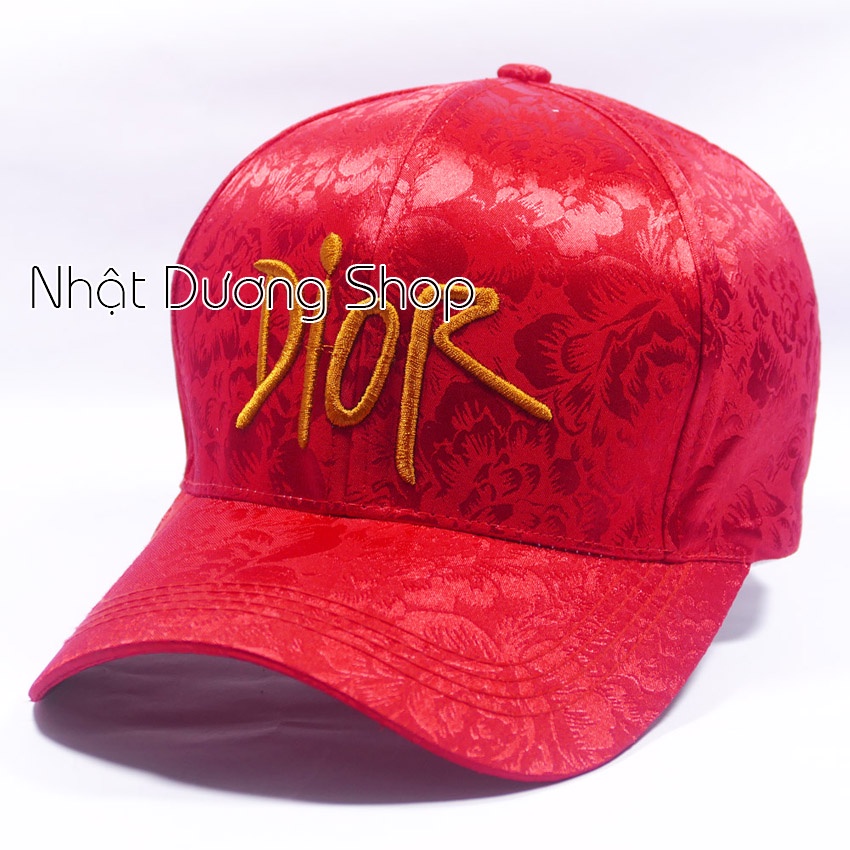 Mũ lưỡi trai ❤️ Nón kết thêu hình chữ Di.or chất kaki, Cotton cao cấp form unisex nam nữ