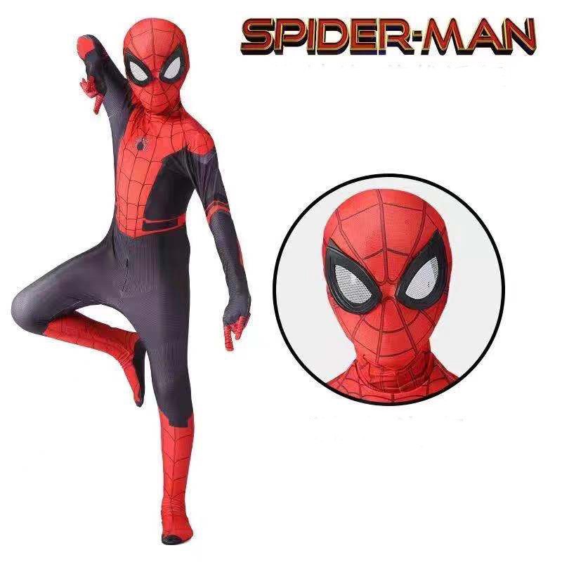 Bộ Đồ Hóa Trang Người Nhện Màu Đỏ Đen Cho Bé Dịp Halloween