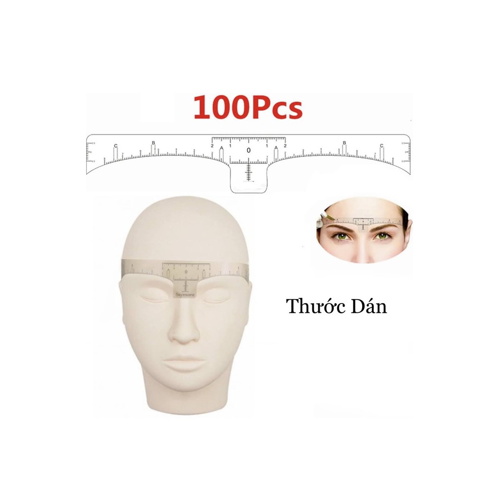 [10 chiếc] Thước dán đo định hình chân mày phun xăm