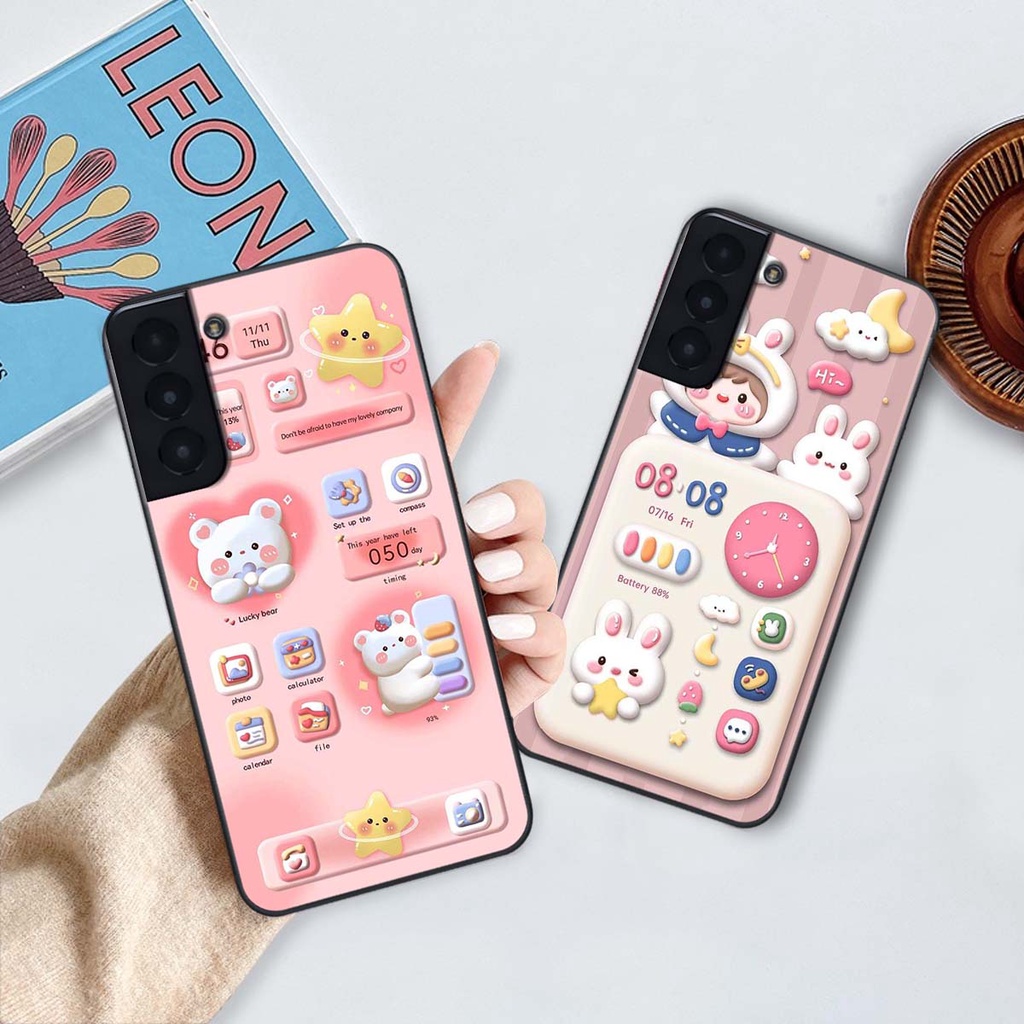 Ốp samsung S21 - S21 PLUS - S21 FE in hình gấu dễ thương và cute