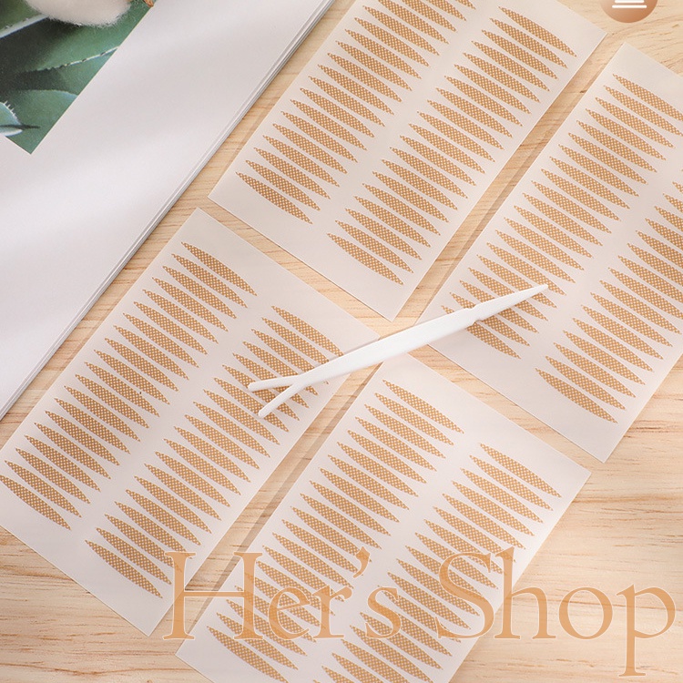 (Có Keo Sẵn) Hộp 800 Miếng Dán Kích Mí Kelly Face Dạng Lưới Tàng Hình Tự Nhiên Lâu Trôi