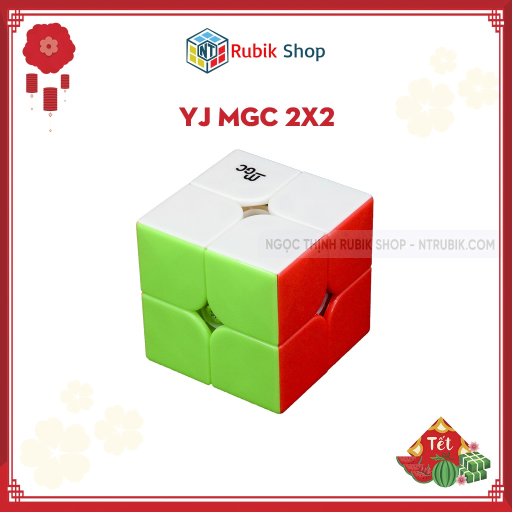 [Giá rẻ Vô Địch] Rubik 2x2x2 YongJun YJ MGC 2x2 Stickerless/ Black Màu đen