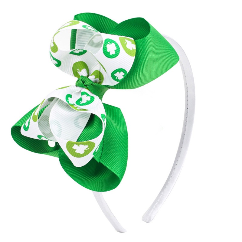 Flgo Shamrock Băng Đô Lớn In Họa Tiết Saint Patrick s Day Trang Trí Tiệc Kỳ Nghỉ