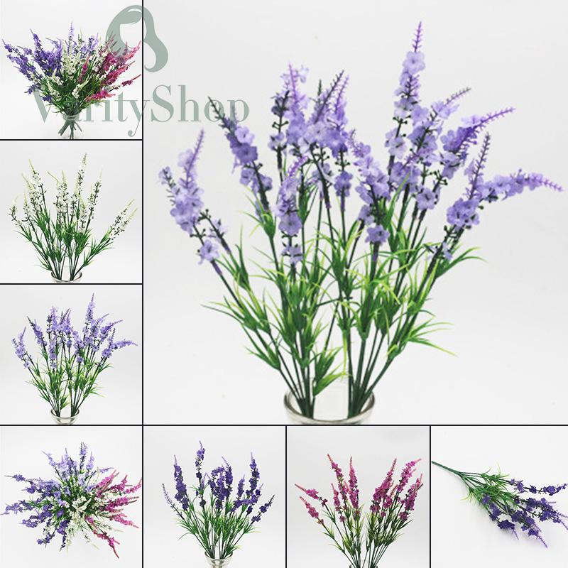 Hoa oải hương giả 42cm cắm bình để bàn trang trí tiện dụng