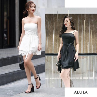 Ảnh thật - đầm dư tiệc alula /đầm xòe phối ren - hàng thiết kế
