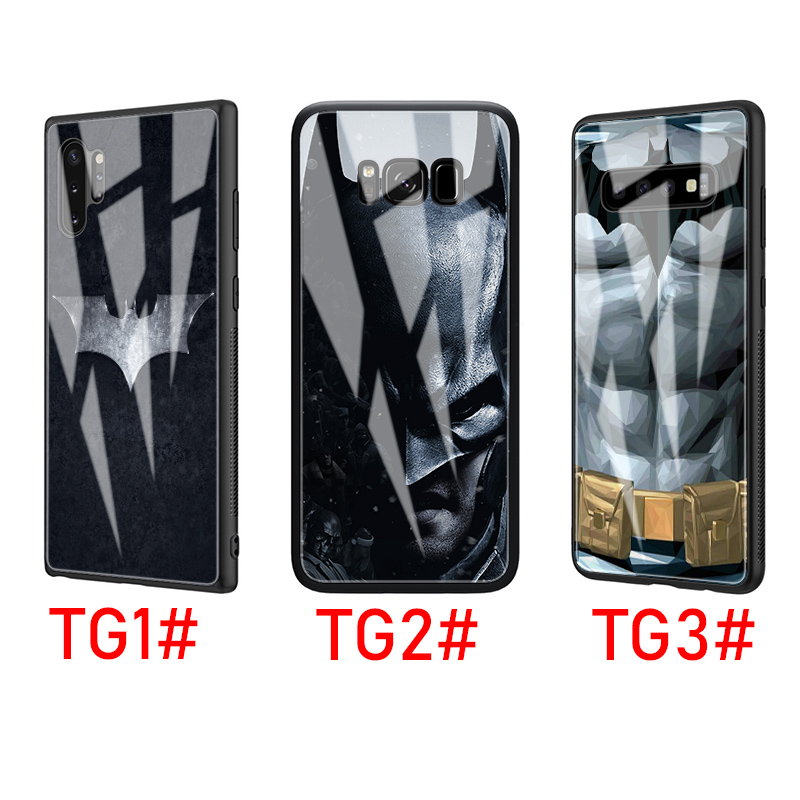 Ốp Điện Thoại Kính Cường Lực Hình Batman The Dark Knight Cho Samsung Note 8 9 10 S7 Edge S8 S9 S10 S20 Ultra Lite Plus S13