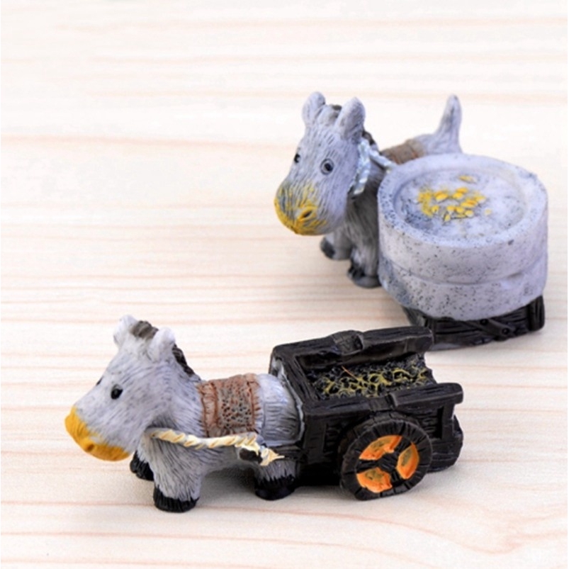 1 Đồ trang trí Con Lừa Mini Trang Trí Sân Vườn