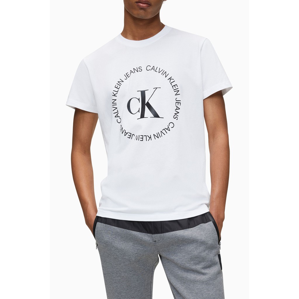 Ready stock Ck Boys Calvin Klein printed Round Logo Short sleeve t-shirt