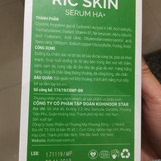 Serum ric skin ha +
