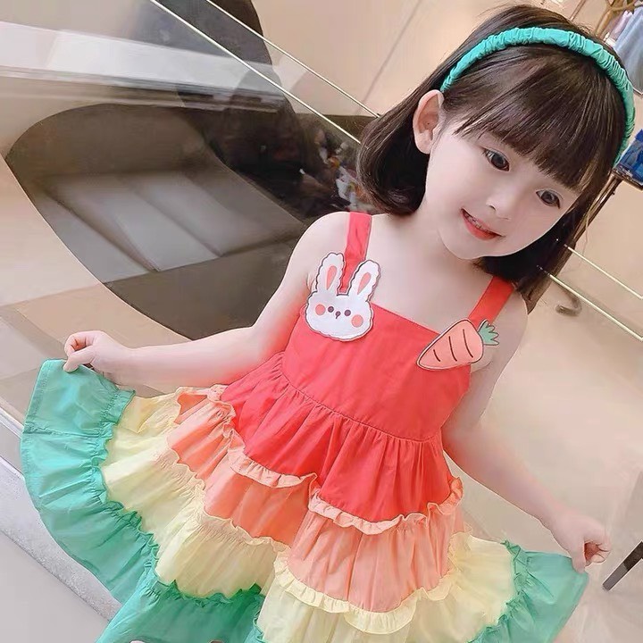 SALE VÁY HAI DÂY CẦU VỒNG CHẤT ĐŨI XINH XẮN SIZE 10-20KG