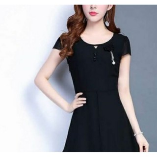 Đầm xòe phối voan