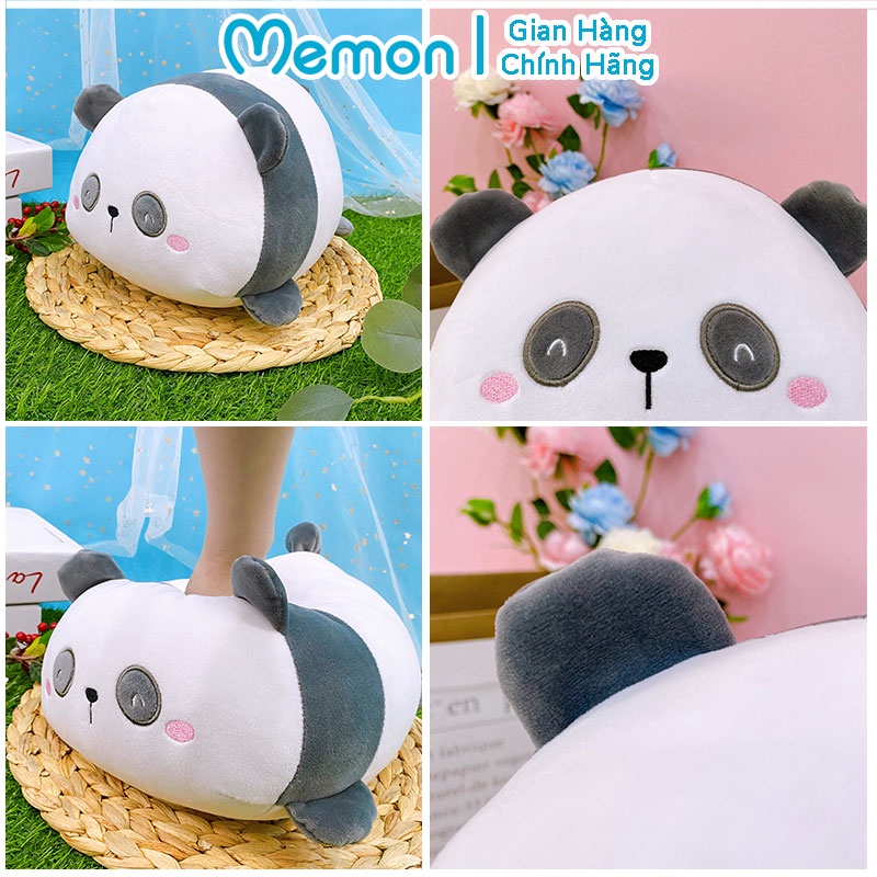 Gấu Bông Bộ Đôi Cá Heo Và Gấu Trúc Nằm Baby Cao Cấp Memon