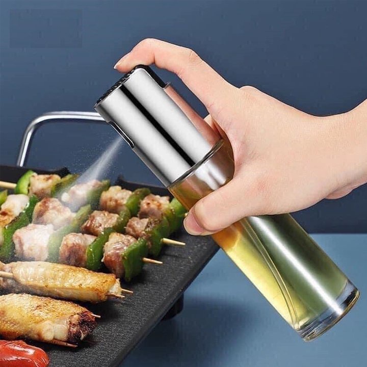 Bình Xịt Dầu Ăn Thủy Tinh, Chai Xịt Dầu Ăn Phun Sương Dùng Cho Nồi Chiên, Salad, Nướng 100ml