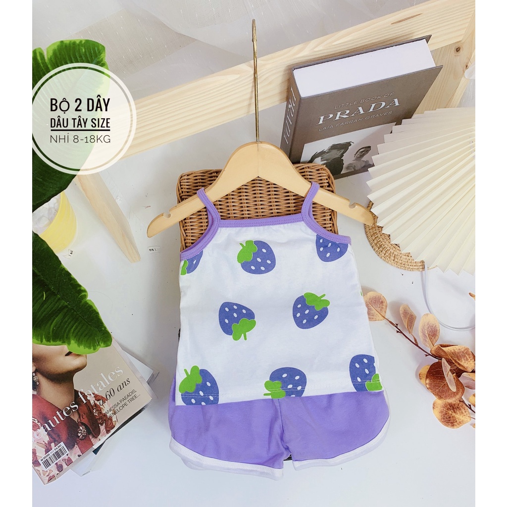 Bộ 2 dây quả dâu cho bé gái 8-19kg
