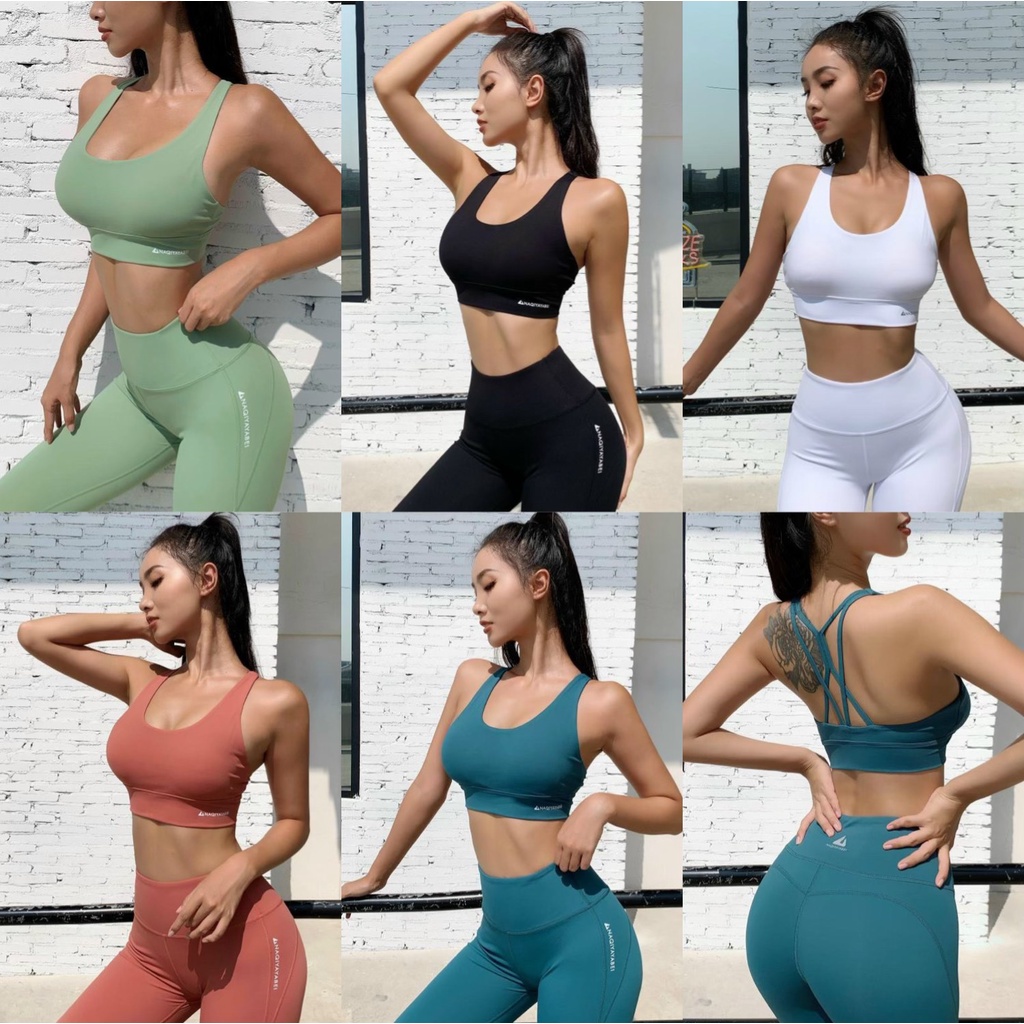 Đồ tập Yoga Gym đan dây cao cấp Naqui Quảng Châu tập gym, yoga, thể thao sẵn mút xịn