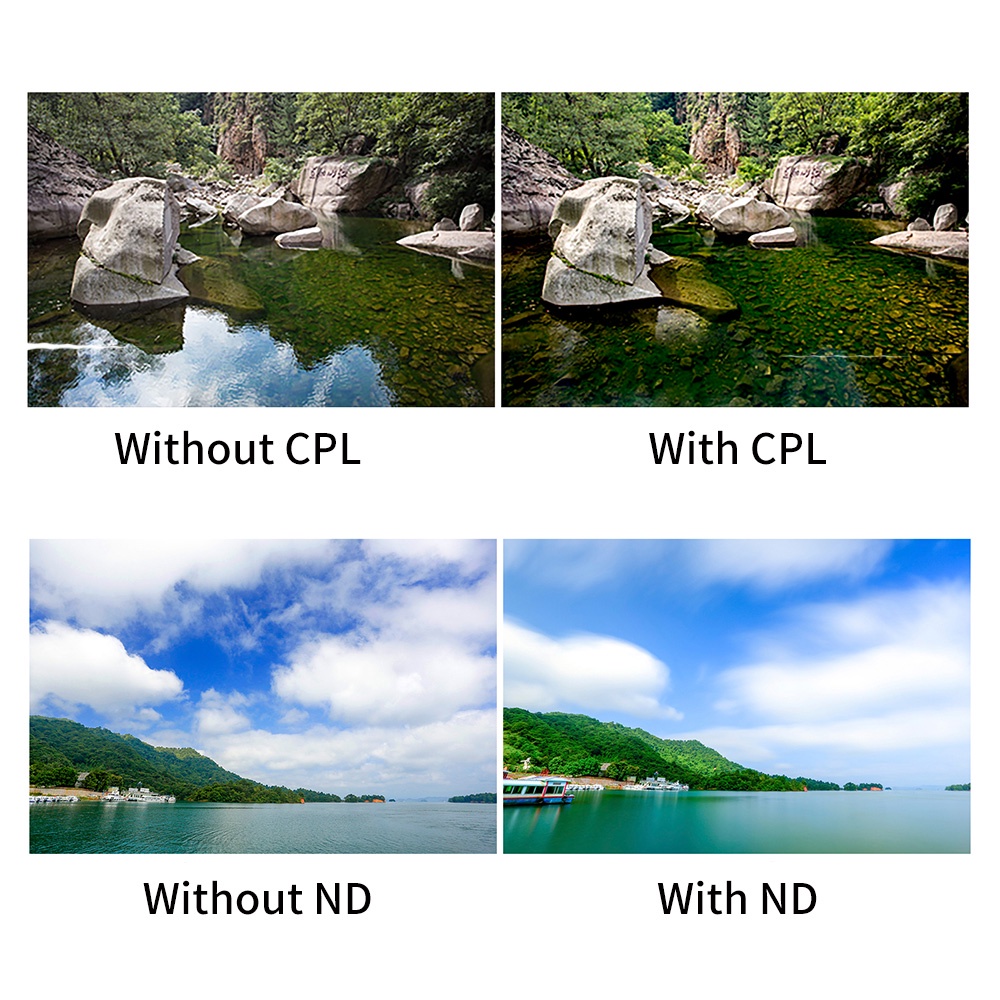 Bộ Lọc Ống Kính TELESIN CPL ND8 ND16 ND32 Cho Máy Ảnh DJI Action 2 Camera ND CPL